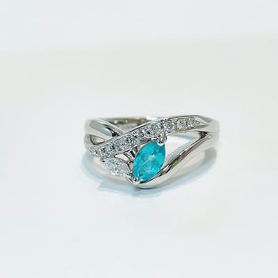 Paraiba tourmaline ring 0.31ct Pt900
