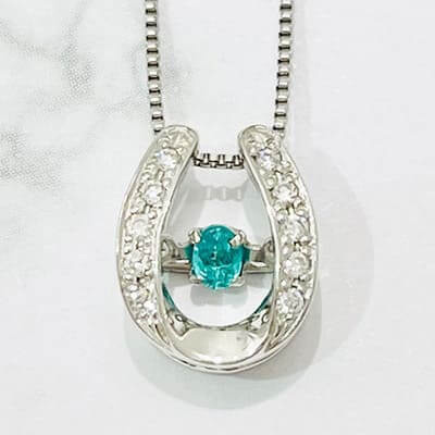 Paraiba tourmaline necklace 0.03ct Pt900